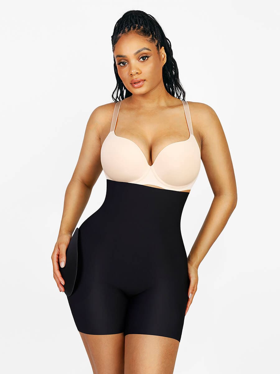 High Waisted Air Slim Butt Lifter with Removable Hip Pads - EliteShapeWear