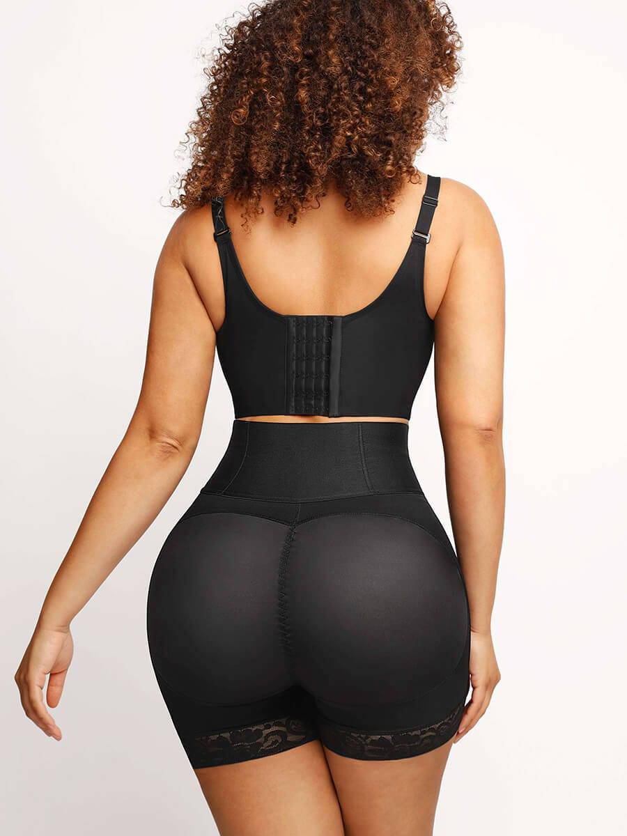 Butt Lifter Tummy Control Middle Waisted Mid Thigh Shaper Shorts - EliteShapeWear